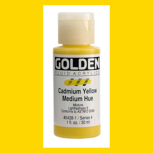 Golden Fluid Acrylic 1oz Cadmium Yellow Medium Hue