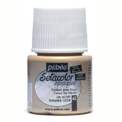 Pebeo Setacolor Opaque Fabric Paint 250-milliliter Bottle Shimmer Gold