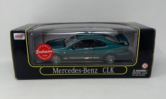 Mercedes CLK AMG Coupé Miniature 1/18 – Bleu Nuit, ANSON, Collection, Sans Boîte