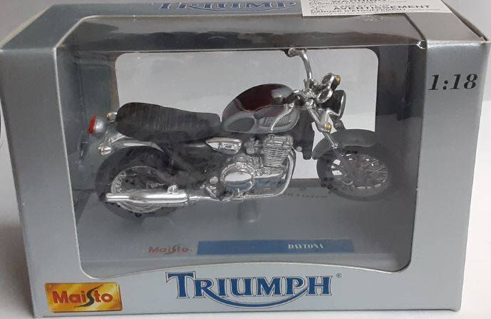 Diecast Model Motorcycle Triumph Daytona 600 Grey by Welly 1 18 for sale online 