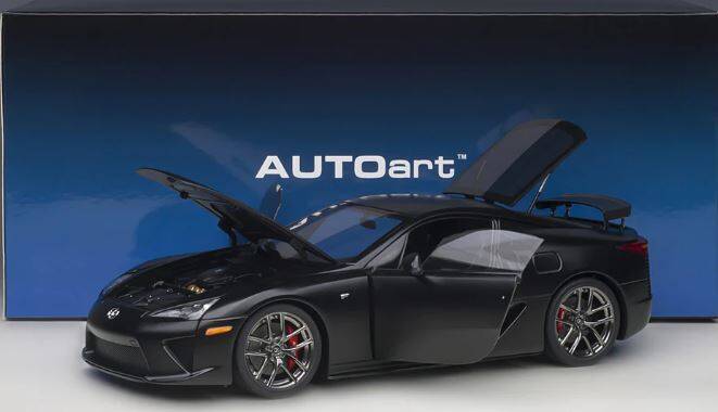 Lexus LFA, matte black AUTOart 1:18 Diecast | eAutomobilia the