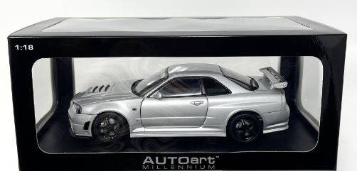Nissan R34 GT-R Z-Tune, Silver 1:18 scale AUTOart model