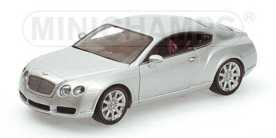 BENTLEY CONTINENTAL GT 2002 silver Minichamps 1:18 Diecast