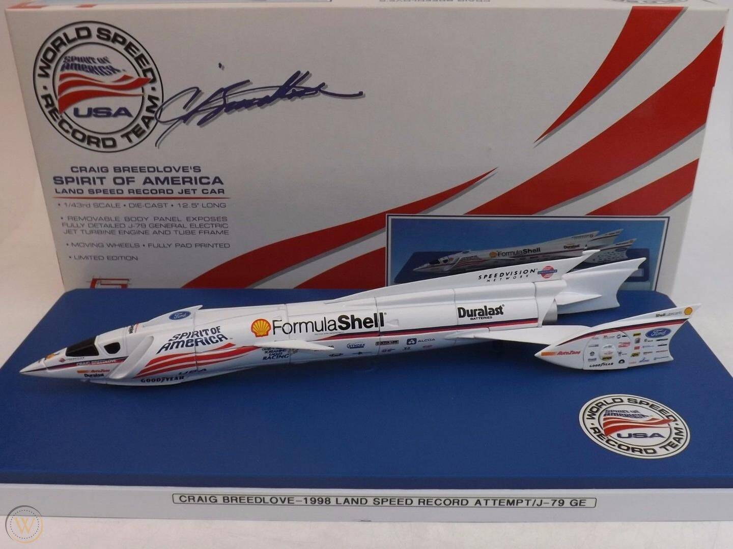 Spirit of America 1999 LSR C.Breedlove Scaleworks 1:43 Diecast