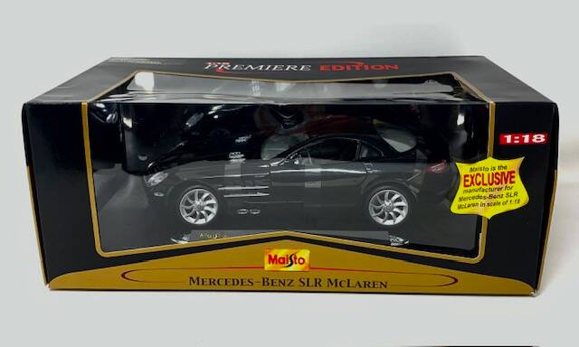 Mercedes-Benz McLaren SLR black Maisto 1:18 Diecast | eAutomobilia