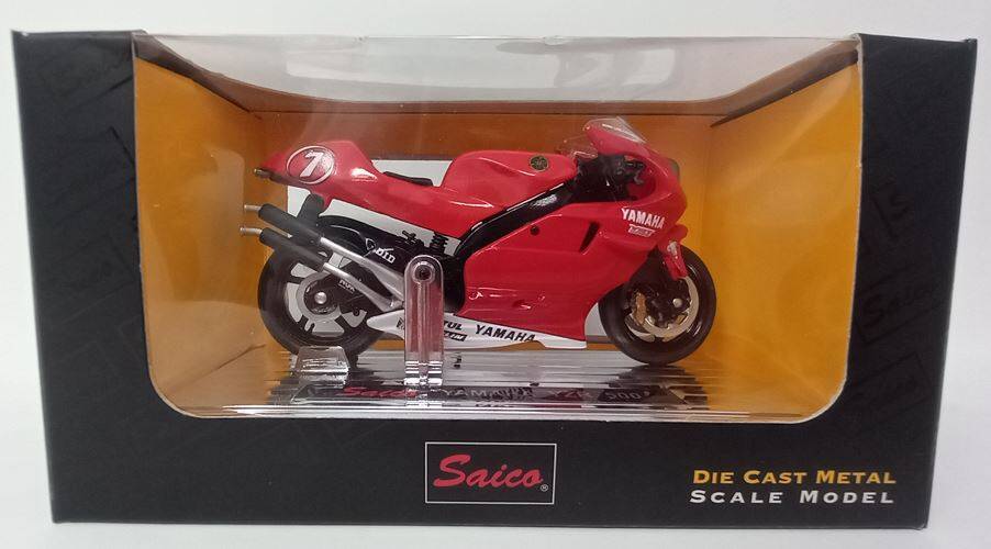 Miniature Moto YAMAHA 500 Cc YZR #4 Rouge Au 1/18 Par Majorette - État Neuf Dans Son Emballage D'origine