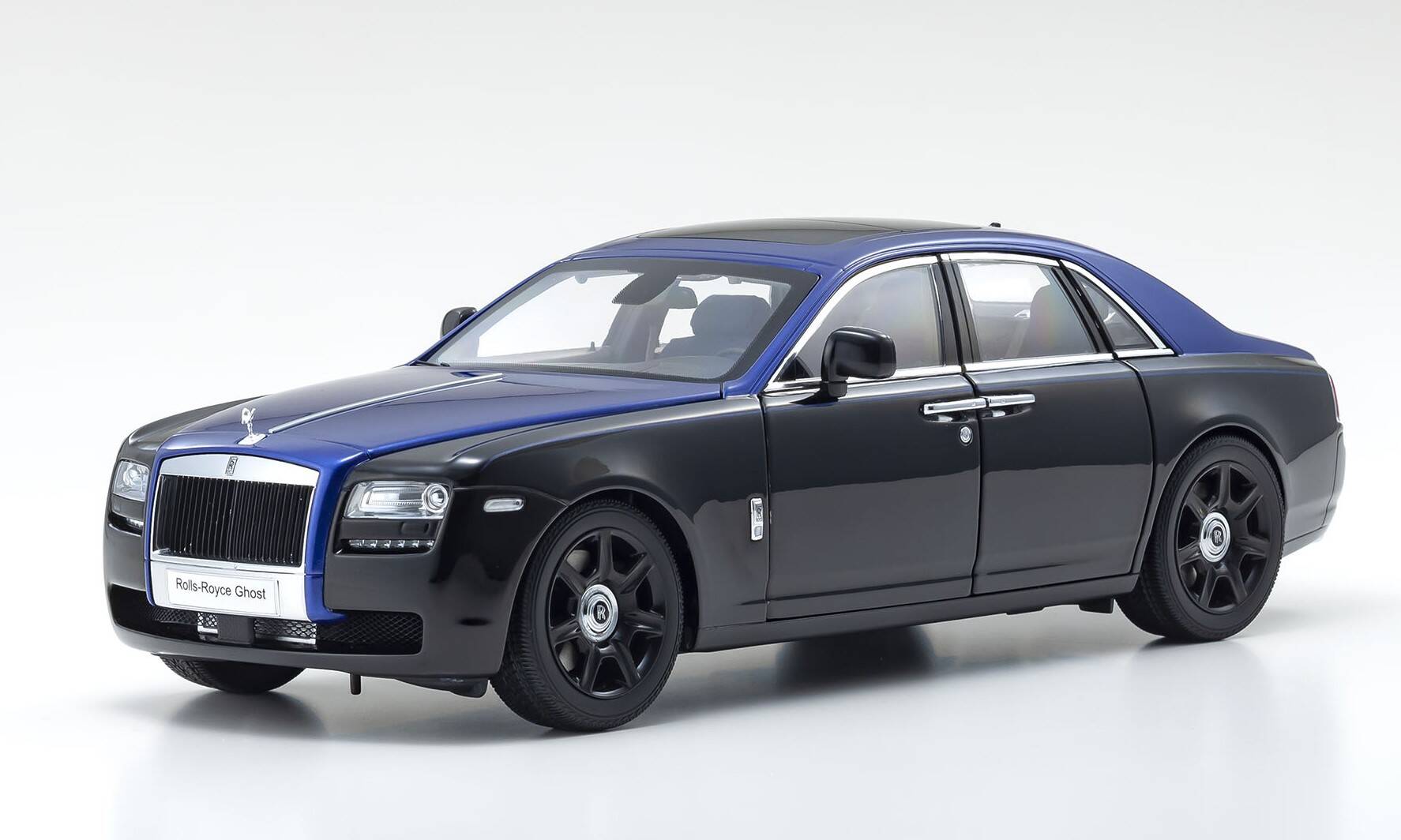 Rolls Royce Ghost Black, Mazarine Blue Kyosho 1:18 Diecast