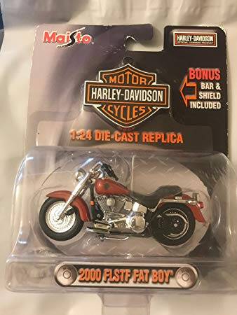 Harley-Davidson 2000 FLSTF Fat Boy Maisto 1:24 Diecast