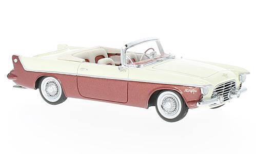 ミニカー　1/43 クライスラー Flight Sweep I 1955(ホワイト×レッド) [NEO46590] Chrysler Flight Sweep I 1955 white, red NEO 1:43 Resin