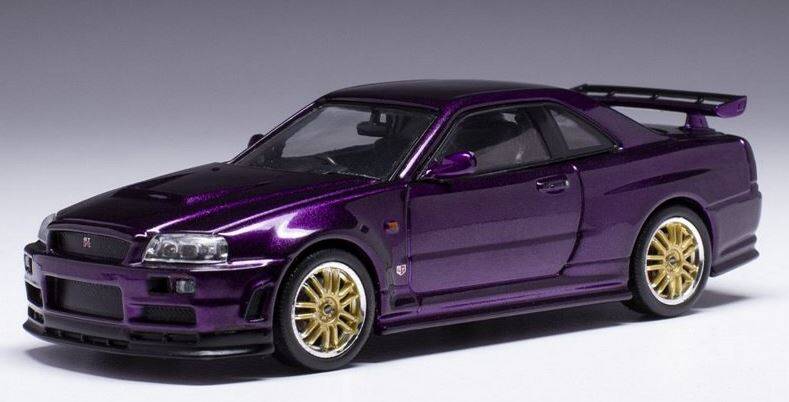 Nissan Skyline GT-R R34 metallic purple 2002 - IXO Models 1:43 Diecast