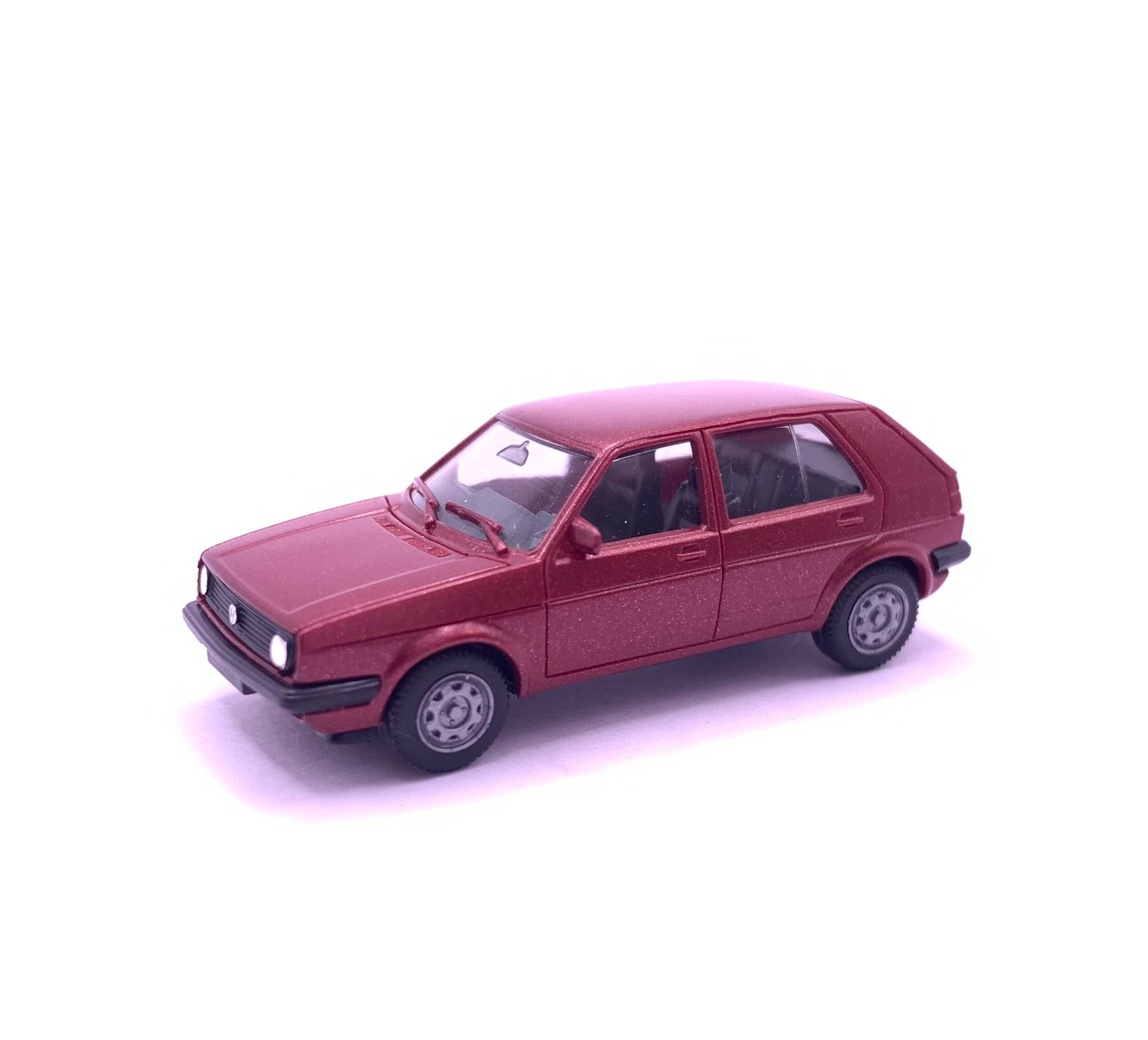 Volkswagen Golf red Herpa 187 Plastic Diecast no box