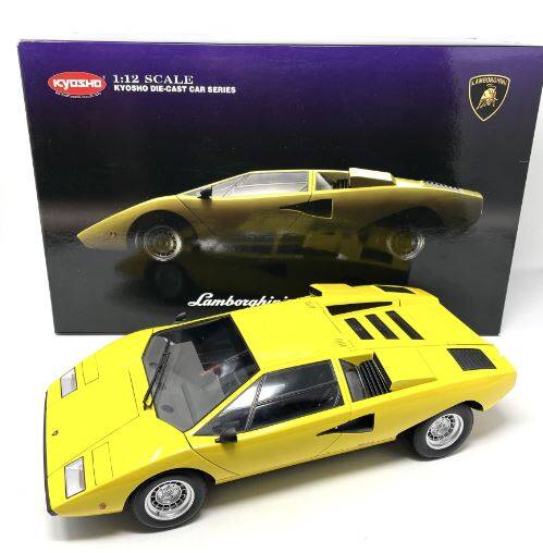 Lamborghini Countach LP400 yellow - Kyosho 1:12 Diecast