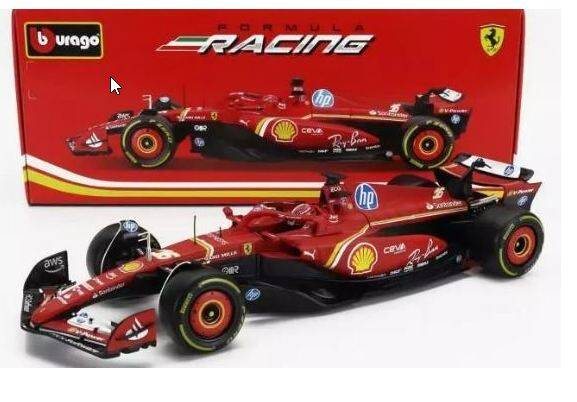 ミニカー Bburago Ferrari SF-24 C. Leclerc 1\18 Ferrari SF-24 2024 C.Leclerc - BBURAGO 1:18 Diecast | eAutomobilia