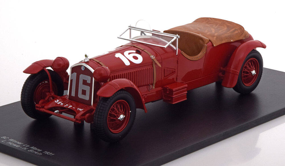 Alfa Romeo 8C #16 winner Le Mans 1931 Spark 1:18 Resin Diecast