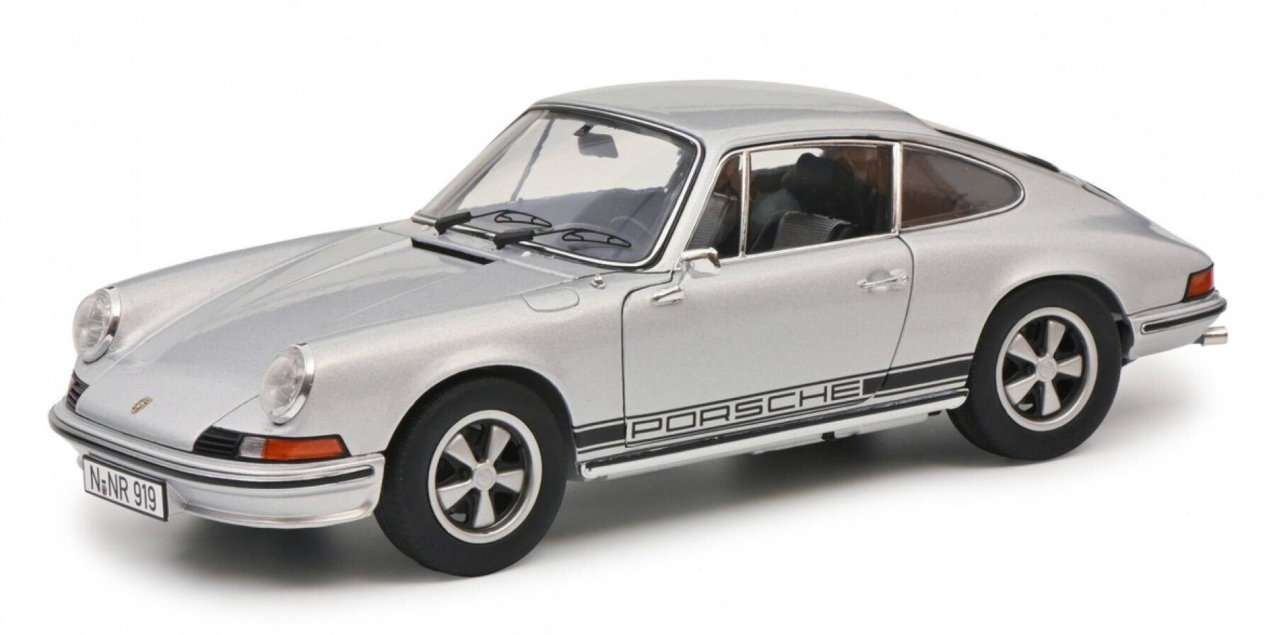 Porsche 911 S Coupe 1973 silver Schuco 1:18 Diecast