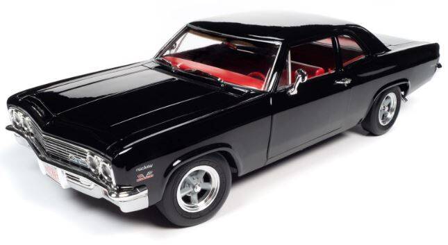 Chevrolet Biscayne Nickey Coupe 1966 black AutoWorld 1:18 Diecast model