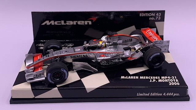 2024年冬【法人向けお歳暮】 Mercedes McLaren MP4/21 1:43 Minichamps - J.Montoya 2006 F1