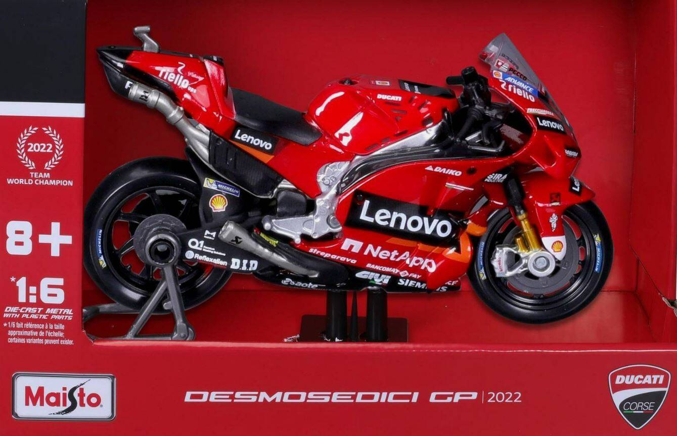 Ducati Desmosedici GP22 - World Champion MotoGP 2022 - Maisto 1:6 