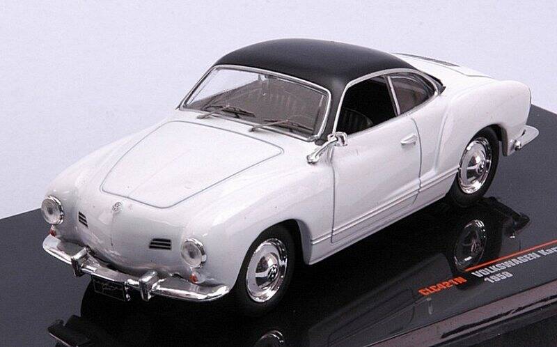フォルクスワーゲン Karmann Ghia 1958 ミニカー Vintage VW Karmann GHIA - Red/White Sedan Tin Friction Car MF 743