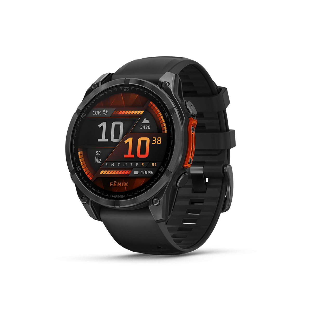 Garmin fenix 8 - 47mm, AMOLED - Glass, Slate Gray with Black Silicone Band