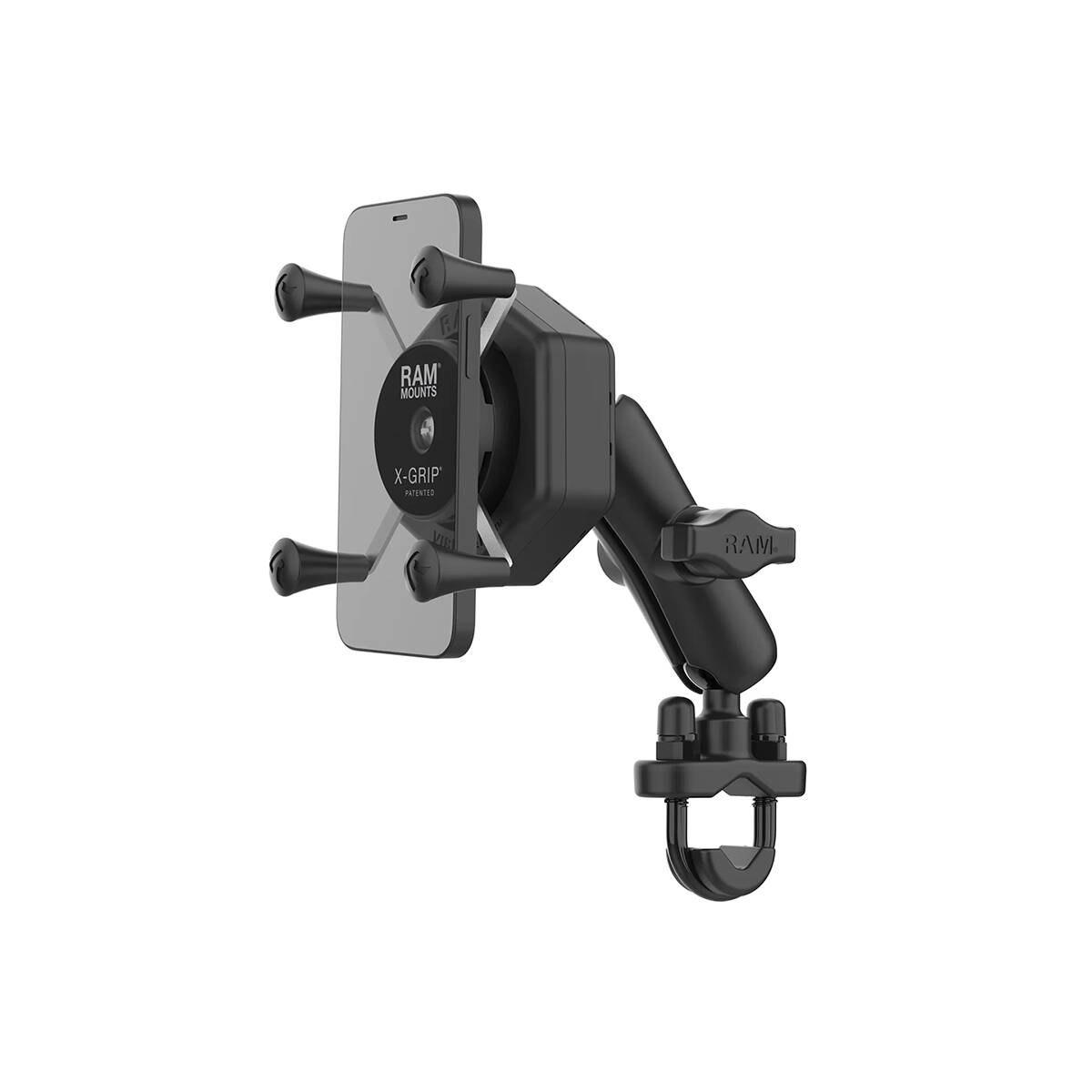 RAM-B-149Z-UN7-462: RAM X-Grip Phone Mount with Vibe-Safe & U-Bolt Base