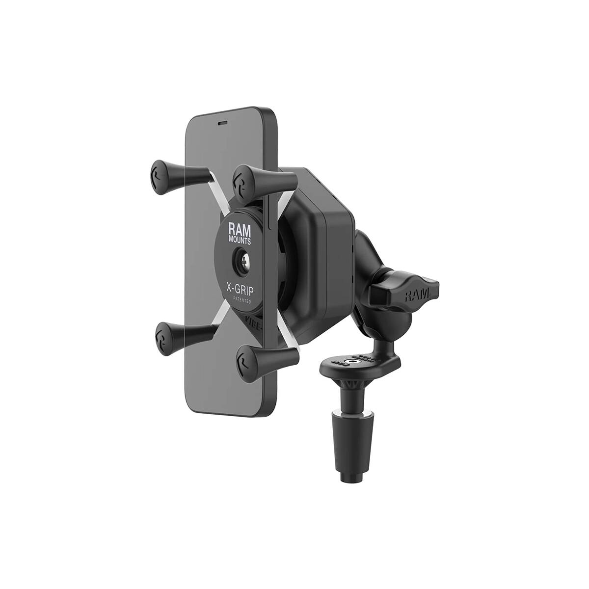 RAM-B-176-A-UN7-462: RAM X-Grip Phone Mount with Vibe-Safe & Fork Stem Base