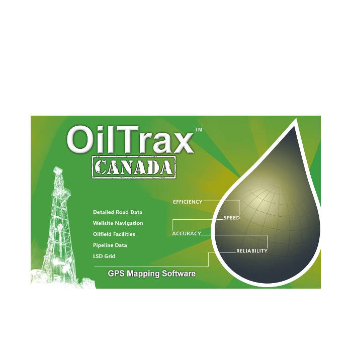 OilTrax GPS Mapping Software for Garmin - OilTrax Map on MicroSD Card with SD adapter