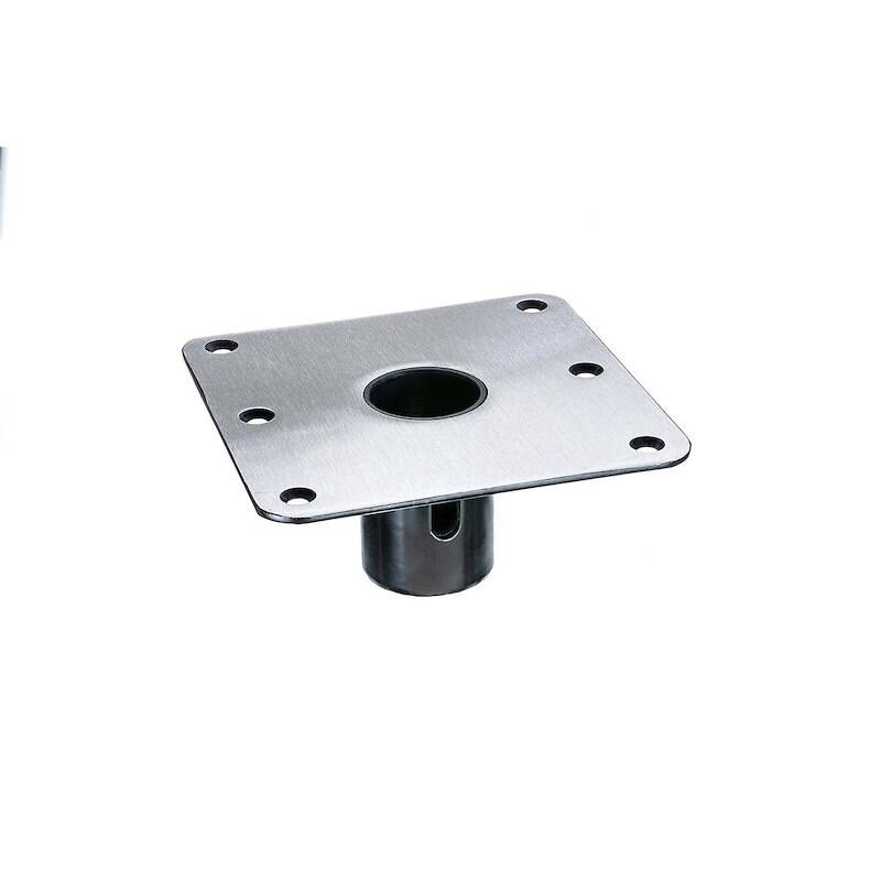 Boat Seat Pedestal Base Plate - Snap Lock - Square - 7