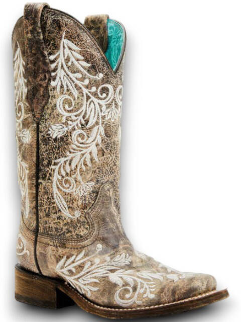 Corral wedding boots square toe sale