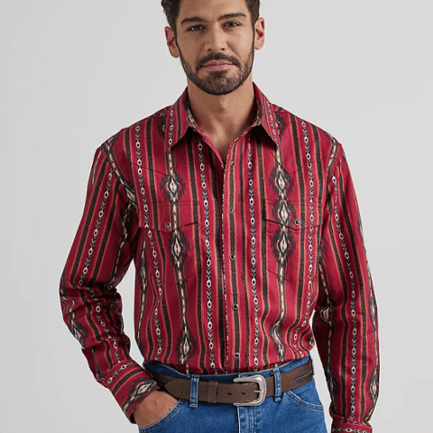 Men's Red Paisley Shirt