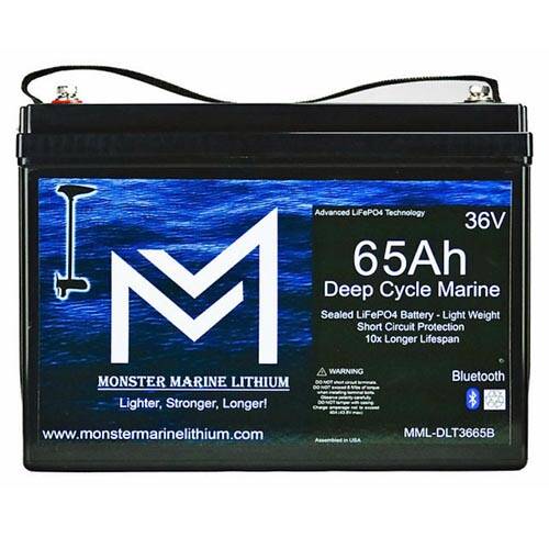Monster Marine Dual Bank 12V Lithium Cranking and 36V Lithium Waterproof  Battery Charger