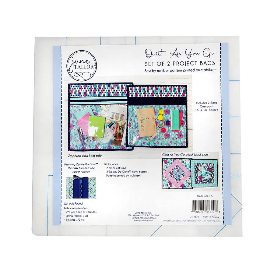 Zippity-Do-Done Project Bags Sewing Kit - NAVY
