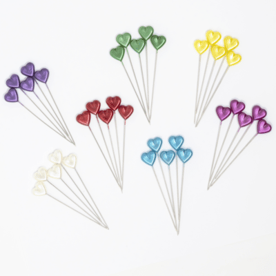 Heart Pearlized Pins