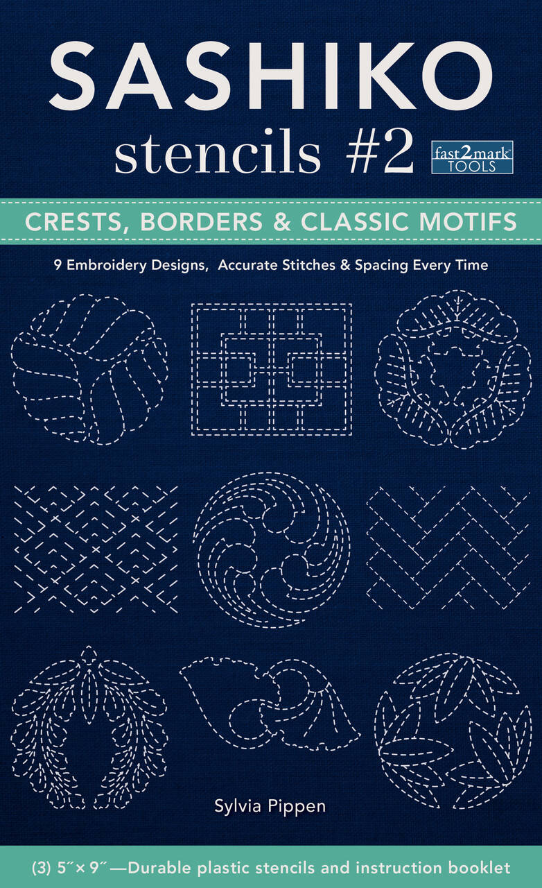 Sashiko Stencils #2, Crests, Borders &amp; Classic Motifs