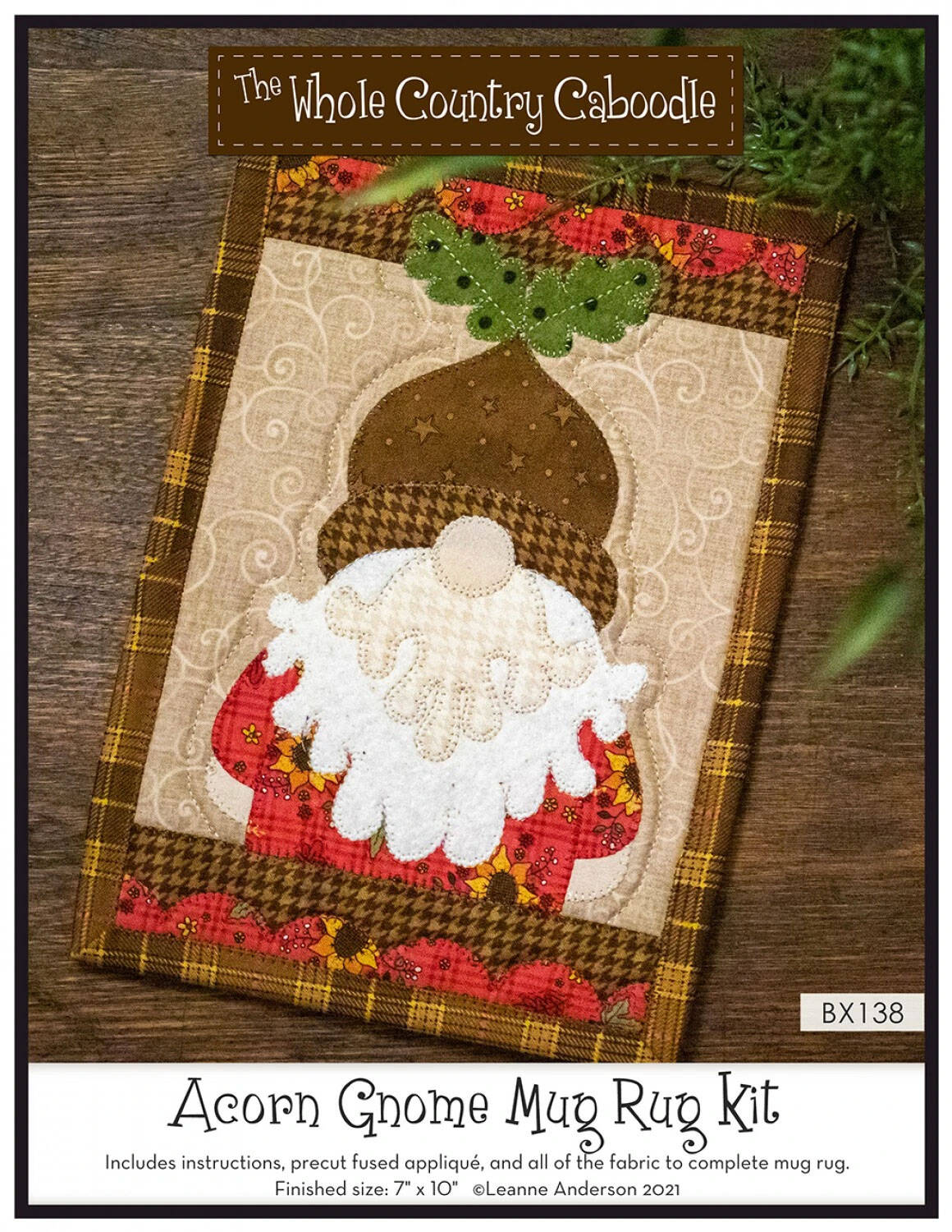 Acorn Gnome Mug Rug Kit*