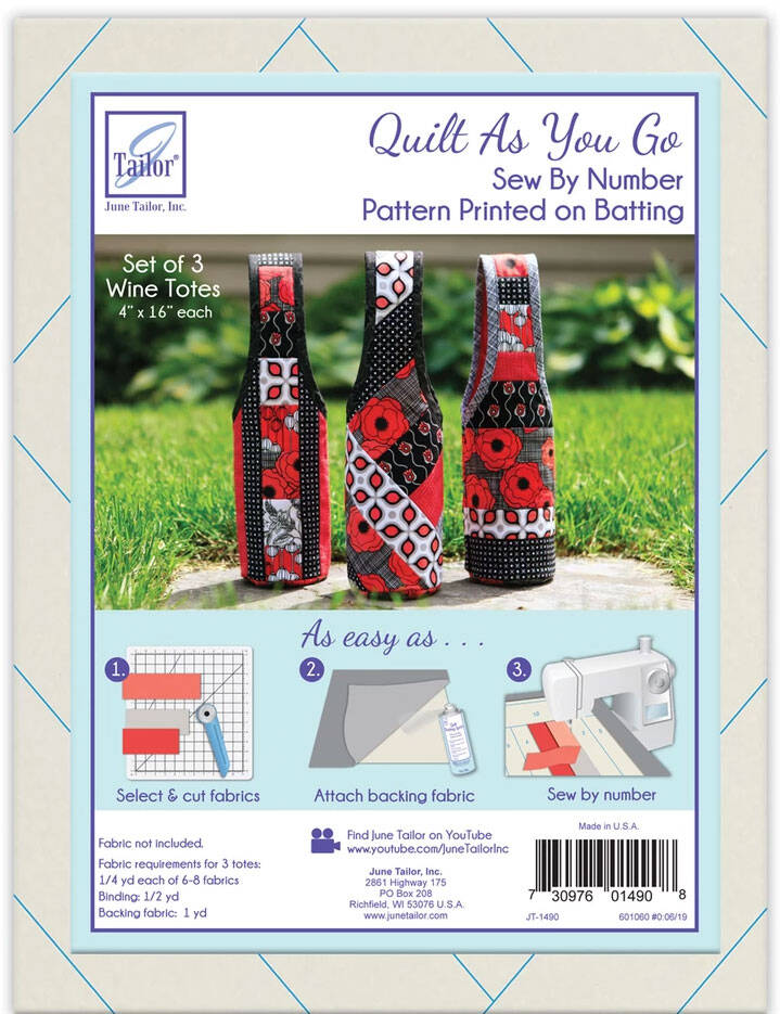 Quilt As You Go - Wine Totes