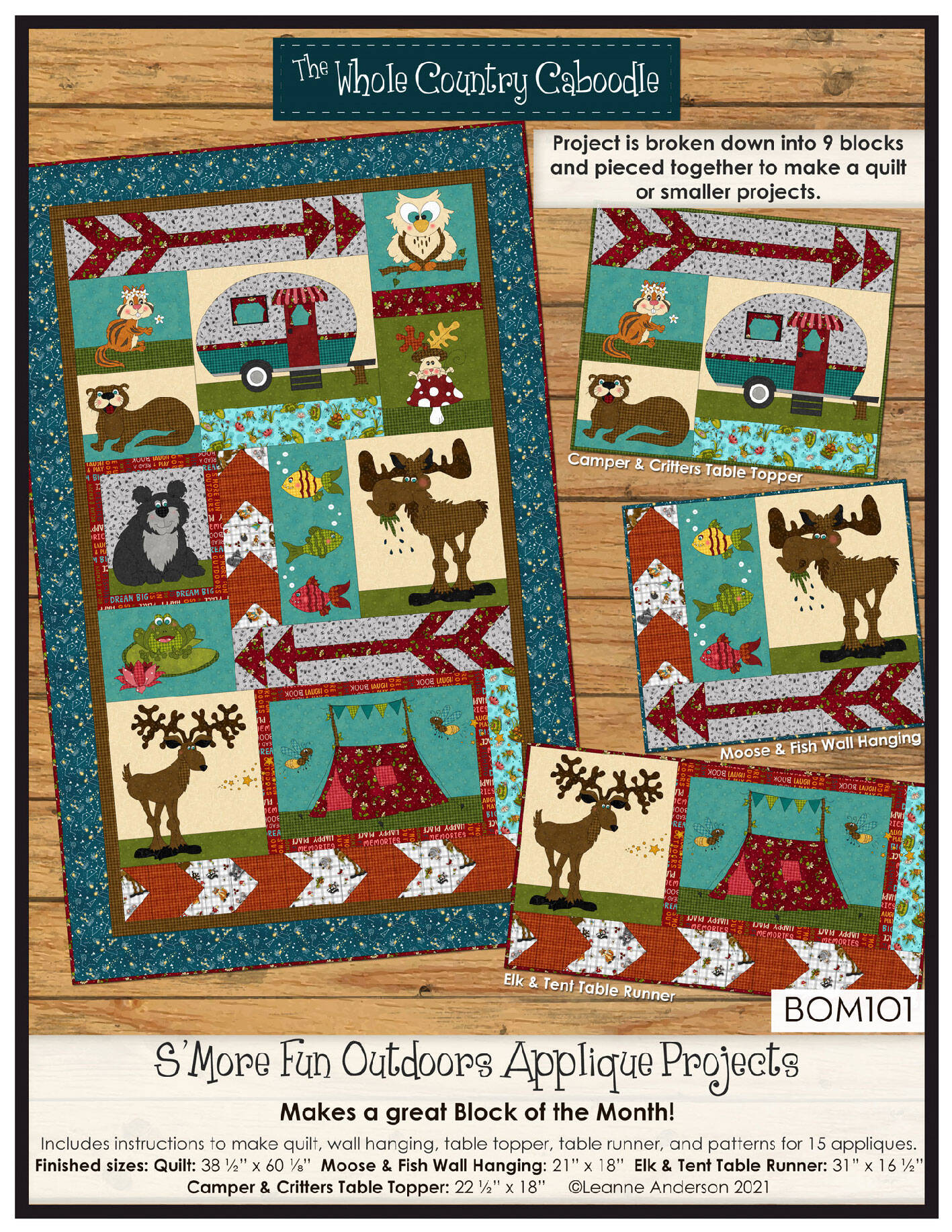 S’More Fun Outdoor Applique Pattern*