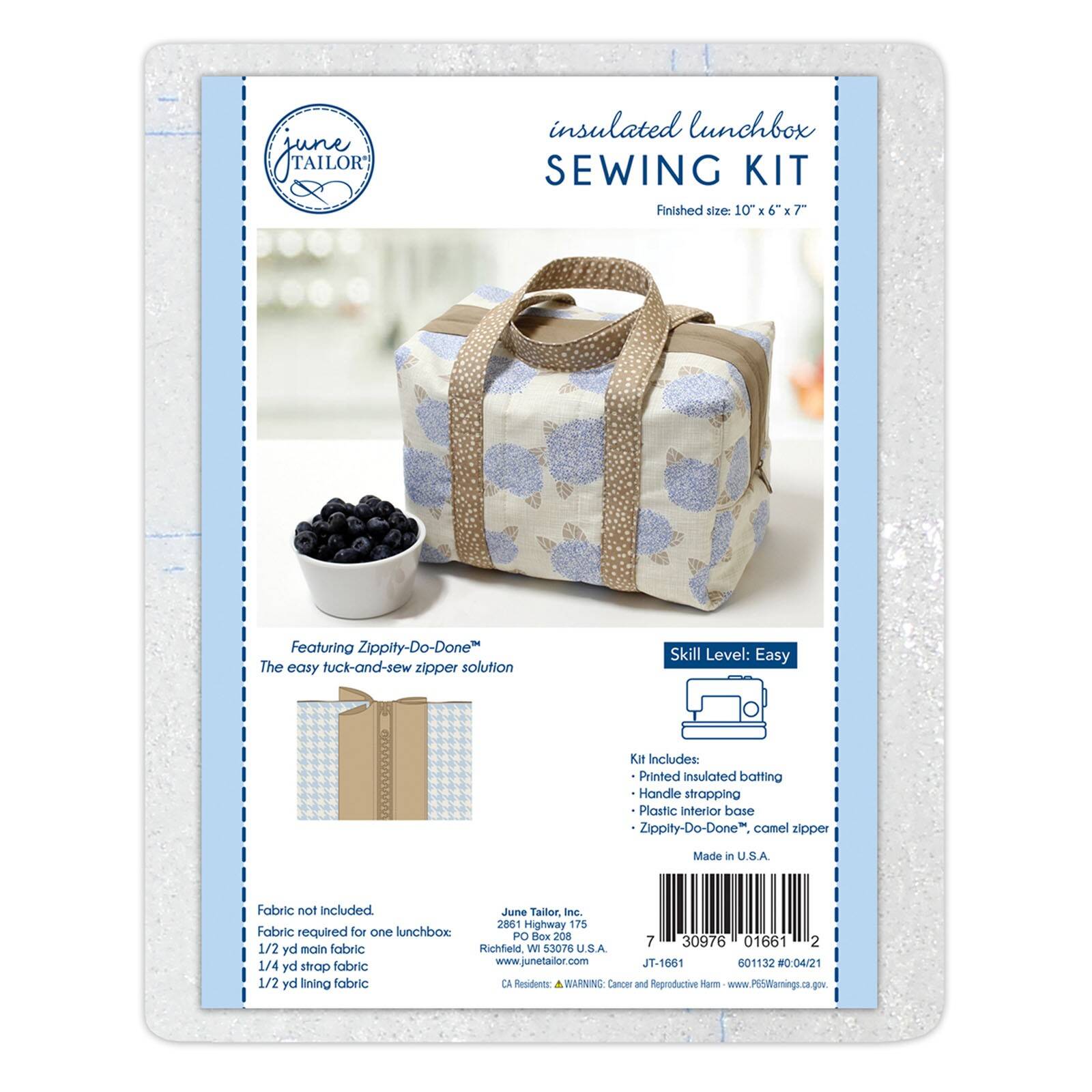 Insulated Lunchbox Sewing Kit with Zippity-Do-Done - CAMEL