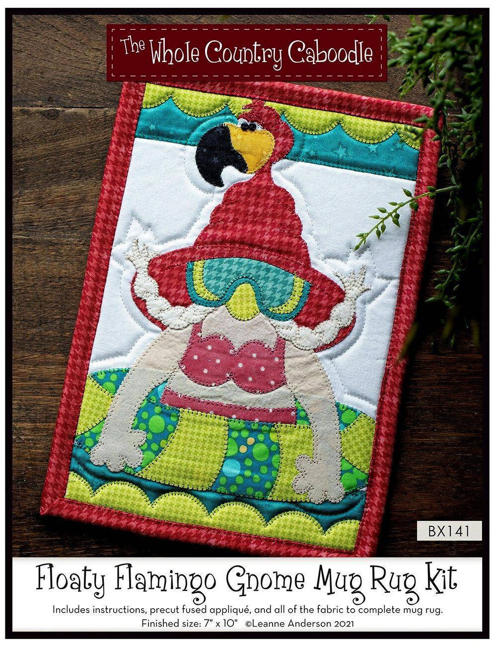 Floaty Flamingo Gnome Mug Rug Kit*