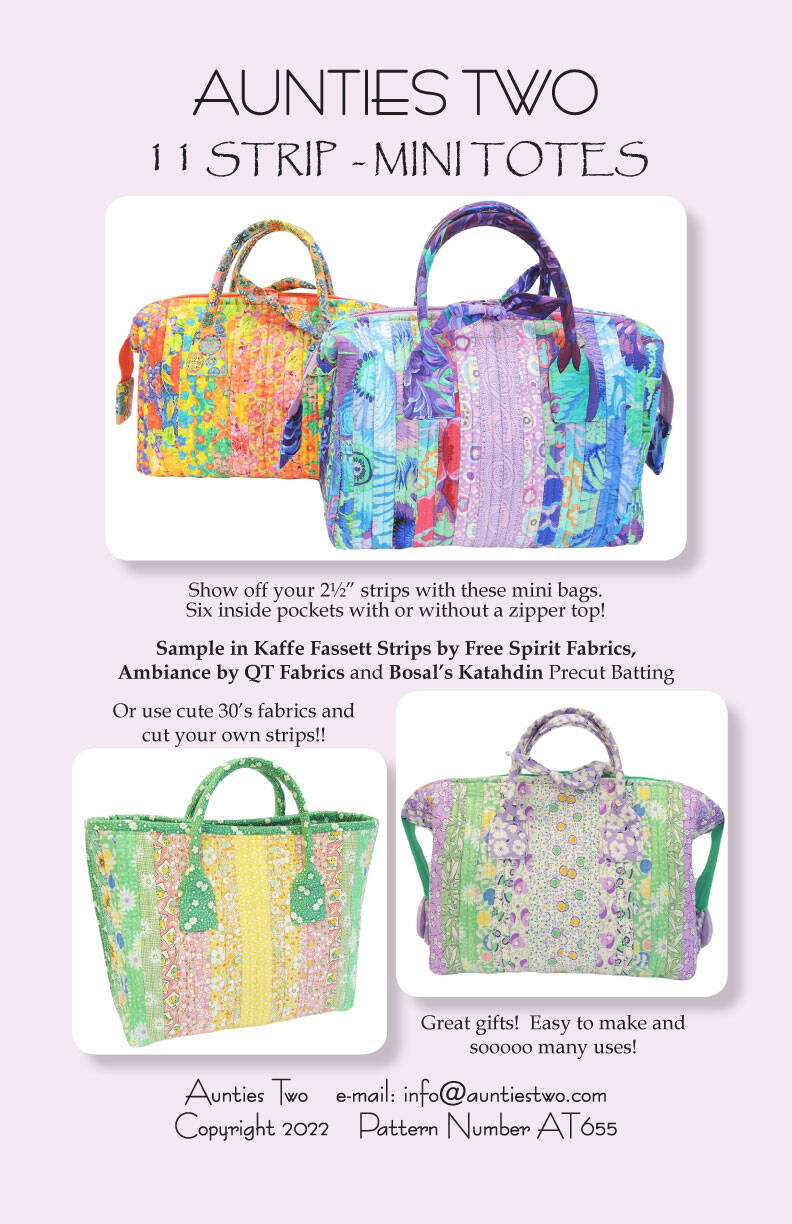11 Stripe Mini Tote Pattern