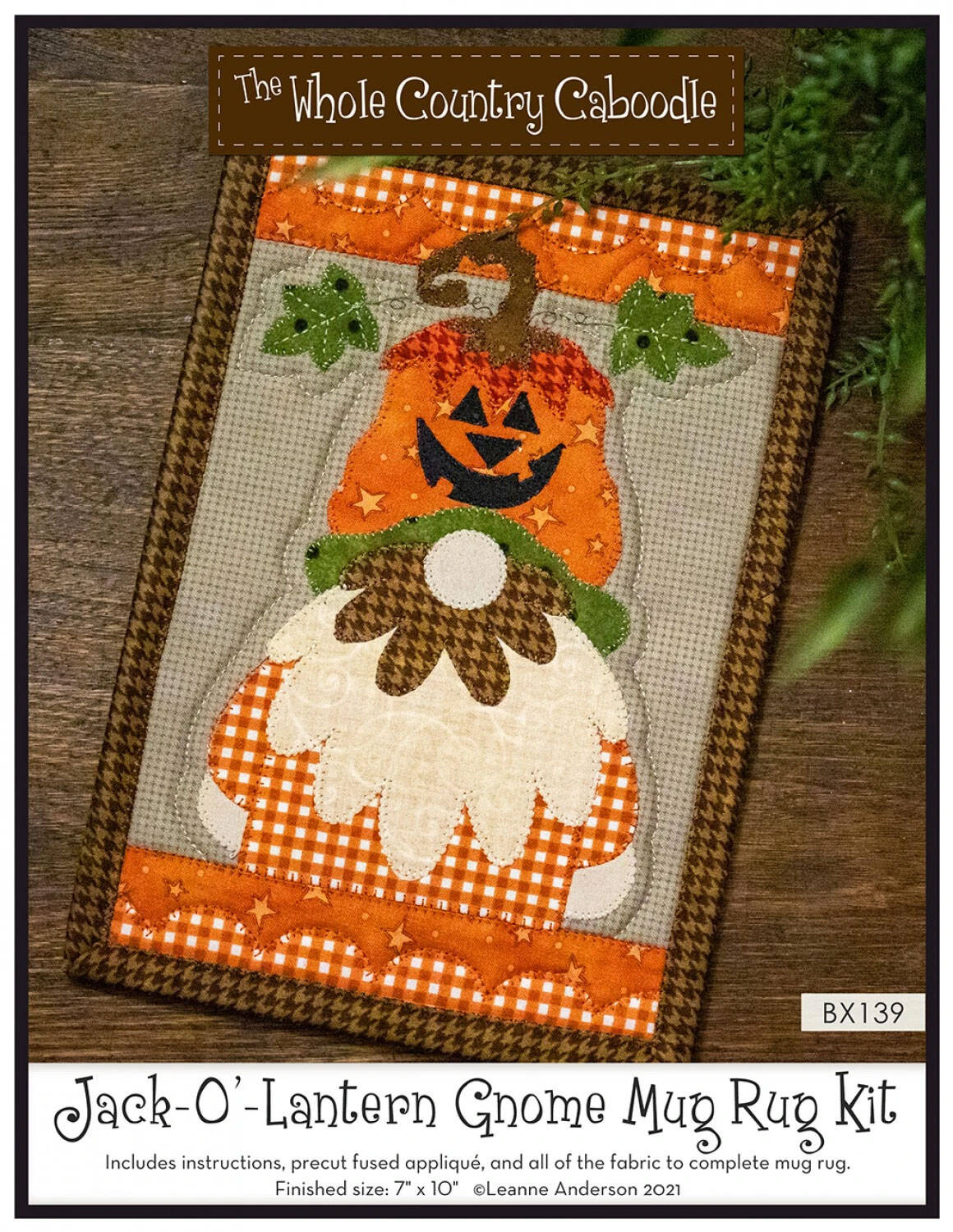 Jack-O'-Lantern Gnome Mug Rug Kit*