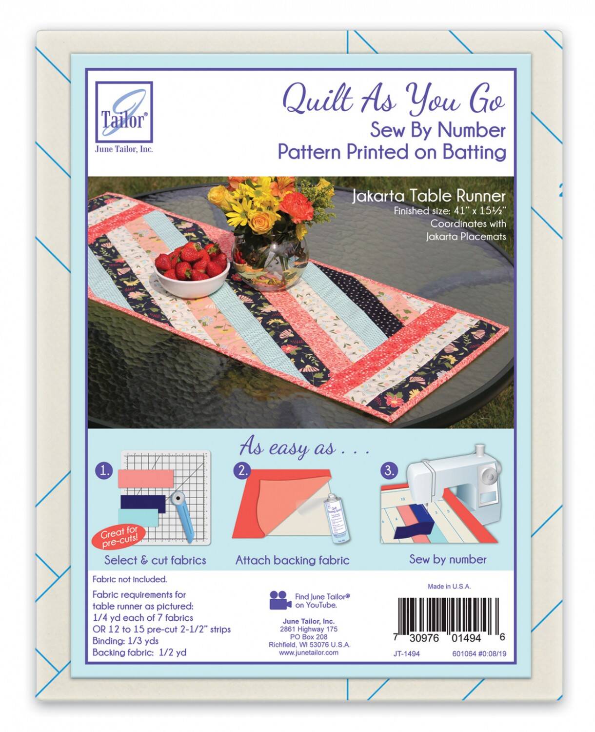 Quilt As You Go - JAKARTA TABLE RUNNER
