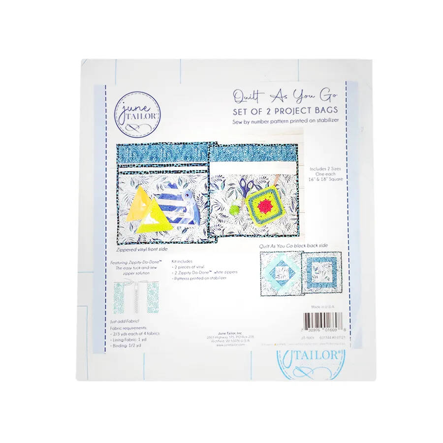 Zippity-Do-Done Project Bags Sewing Kit - WHITE