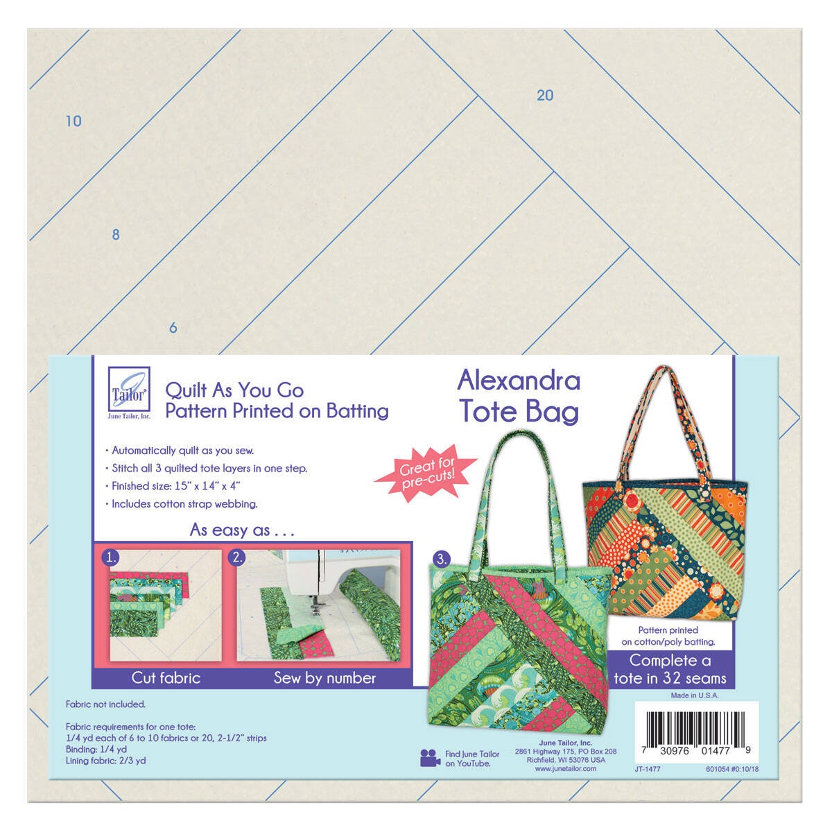 Quilt As You Go - Alexandra Tote Bag*