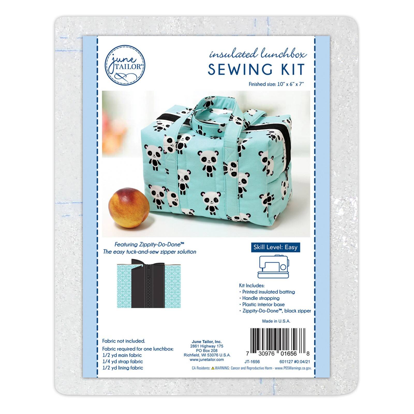 Insulated Lunchbox Sewing Kit with Zippity-Do-Done - BLACK