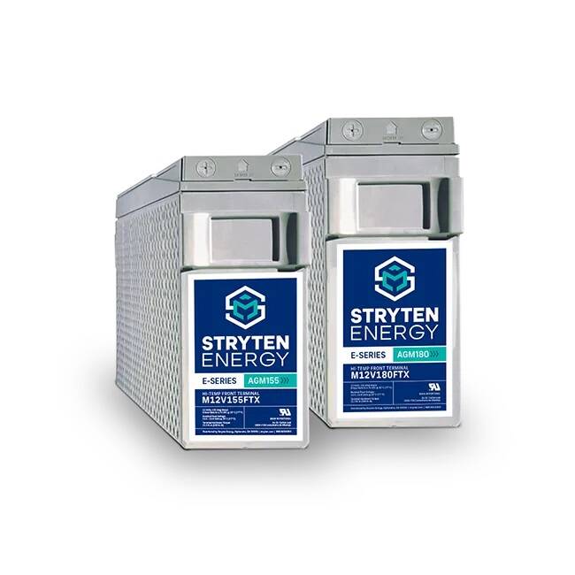 12V 180Ah @ 8Hr Rate Front-Access Terminals FR Stryten E 12V 180Ah @ 8Hr Rate Front-Access Terminals FR Stryten E