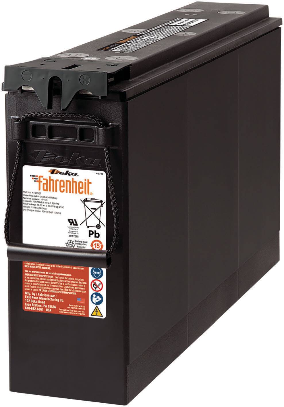 12V 190Ah @ 8Hr Rate Front Access 1/4
