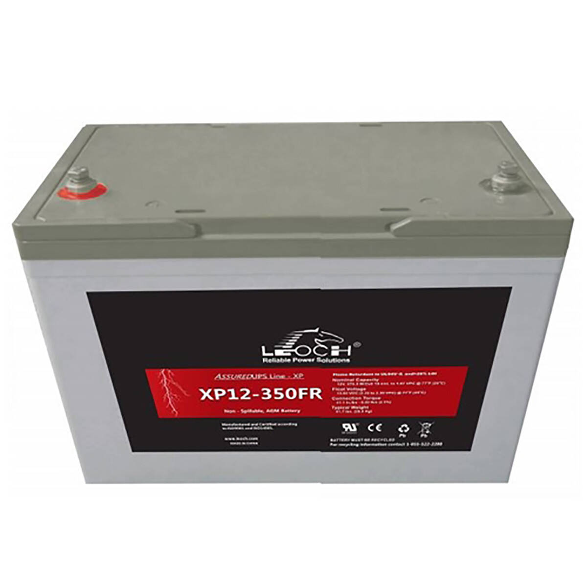 12V 95Ah @ 20Hr Rate M6 Insert Terminals ABS Case Leoch FR VRLA