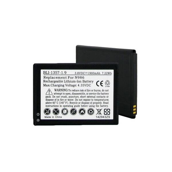 3.8V 1900mAh Li-Ion Cell Phone Battery ZTE Replacement Empire